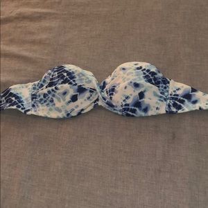 Tie dye knockout bandeau bikini top